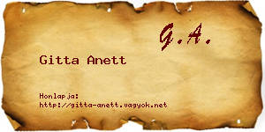 Gitta Anett névjegykártya