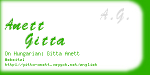 anett gitta business card